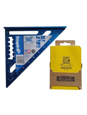 Empire E2994 Rafter Square True Blue 7'' Hi-Vis  & All Weather Memo Book #374-M