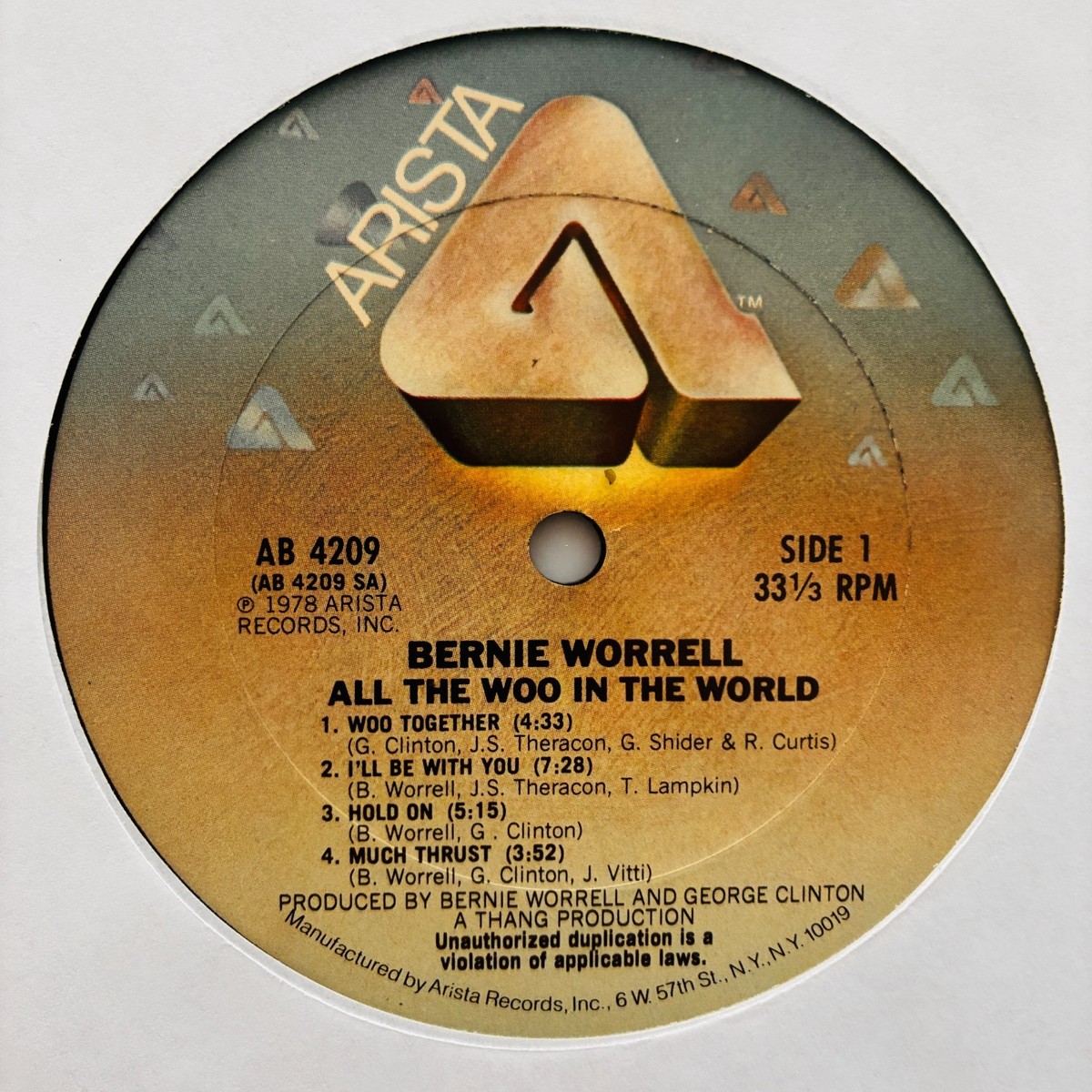 洋楽 Bernie Worrell All The Woo In The World Bernie Worrell - All The Woo In The World - OG 1978 Arista US - LP