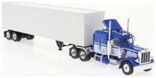 Brekina 1:87 Scale Peterbilt 359 Box Van SZ Blue/White 1973
