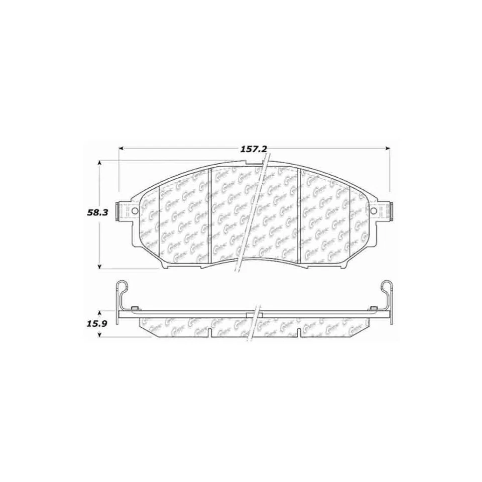Juego de 3 pastillas de freno de disco delanteras C-Tek rotor de freno de disco para Renault Koleos 2010-2016 Foto 3 de 4