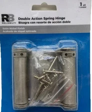 Reliabilt Double Action Spring Hinge - Satin Nickel - Complete in Open Packaging