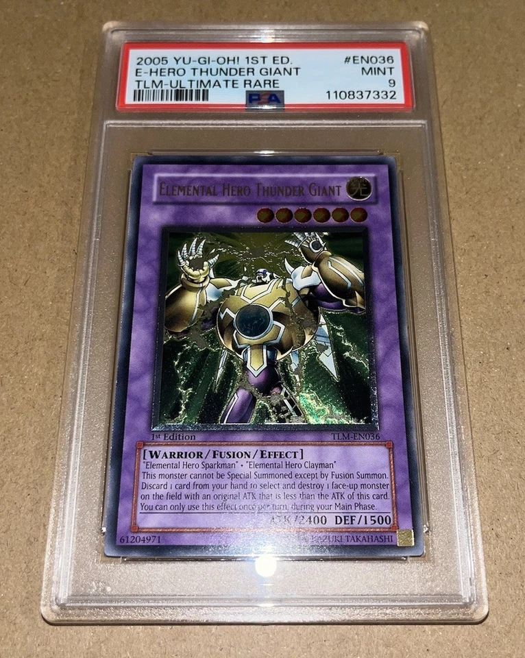 Elemental hero thunder giant PSA 9 Ultimate rare 1st edition MINT NA - Image 3 of 4
