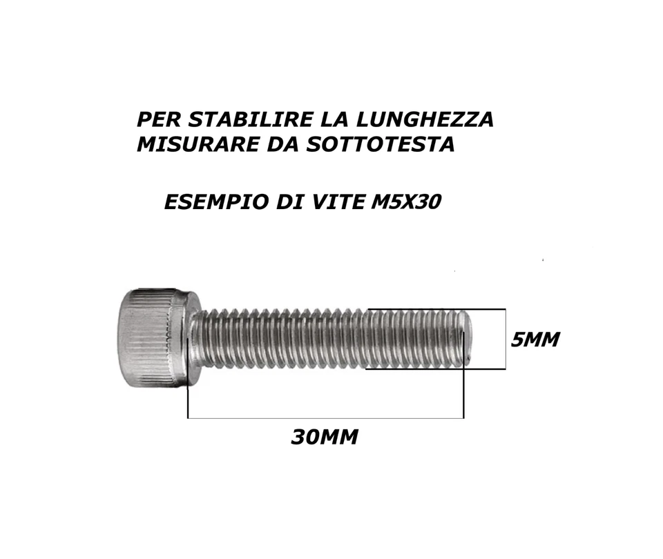 VITI M5 IN ACCIAIO INOX TESTA A BRUGOLA TONDA CAVA ESAGONALE TCEI UNI 5931 - 912 - Immagine 3 di 4