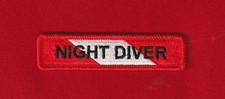 NIGHT DIVER Chevron Rocker SCUBA Diving Certification Patch Full Embroidery USA