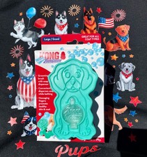 KONG ZoomGroom Bubbles Gentle Rubber Curry Grooming & Massage Dog Brush 4"