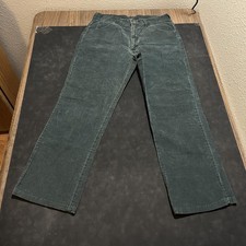 Vintage Lee Riders Jeans Pants 30x28 Green Corduroy Talon Zip Leg USA 70s Union