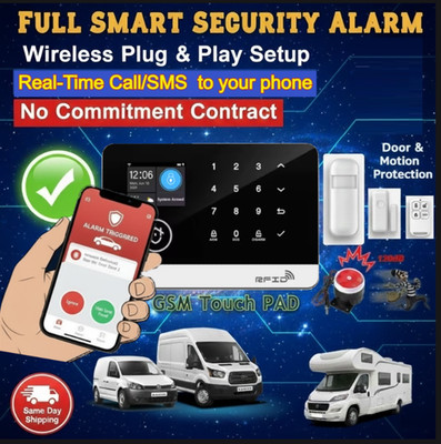 Best2026 Camper-Wohnmobil-Wohnmobil-Van Funkalarmanlage Sicherheitssystem SMS Mobile Alert