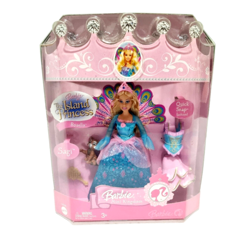 Barbie Island Princess Rosella Doll Mini Kingdom Sagi Boxed Mattel HTF 2007 - Afbeelding 1 van 24
