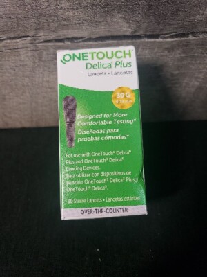 One Touch Delica Plus Lancets 30 gauge Quantity 30. Exp 11-2026 Sealed OTC