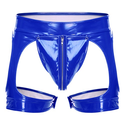 Mens Briefs Zipper Thong Night Club Underwear Cosplay Panties Bulge Pouch Open - Picture 39 of 64