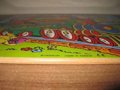 Sesamstraße Elmo Ernie Bert - Henson Vintage Holz Puzzle Wooden Jigsaw 28x28 cm - Bild 7 von 8