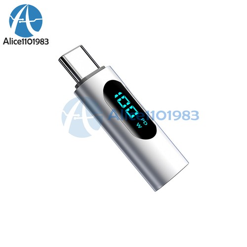 LED Display PD 100W USB C to Type C Adapter Type-C Male to Female Converter - Zdjęcie 3 z 20