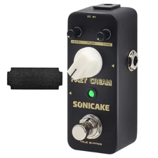 SONICAKETrue Bypass Vintage Fuzz Classic Guitar Effects Pedal Hook and Loop Tape