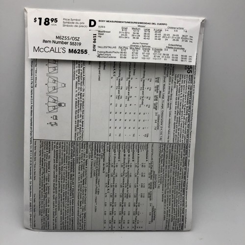 Mccalls Sewing Pattern Retro Apron Pot Holder M6255 Adult SML Child 3 - 8 Uncut - Picture 11 of 11