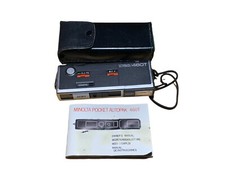Vintage Minolta Autopak 460T Pocket Film Camara with Case. For Parts and Repair