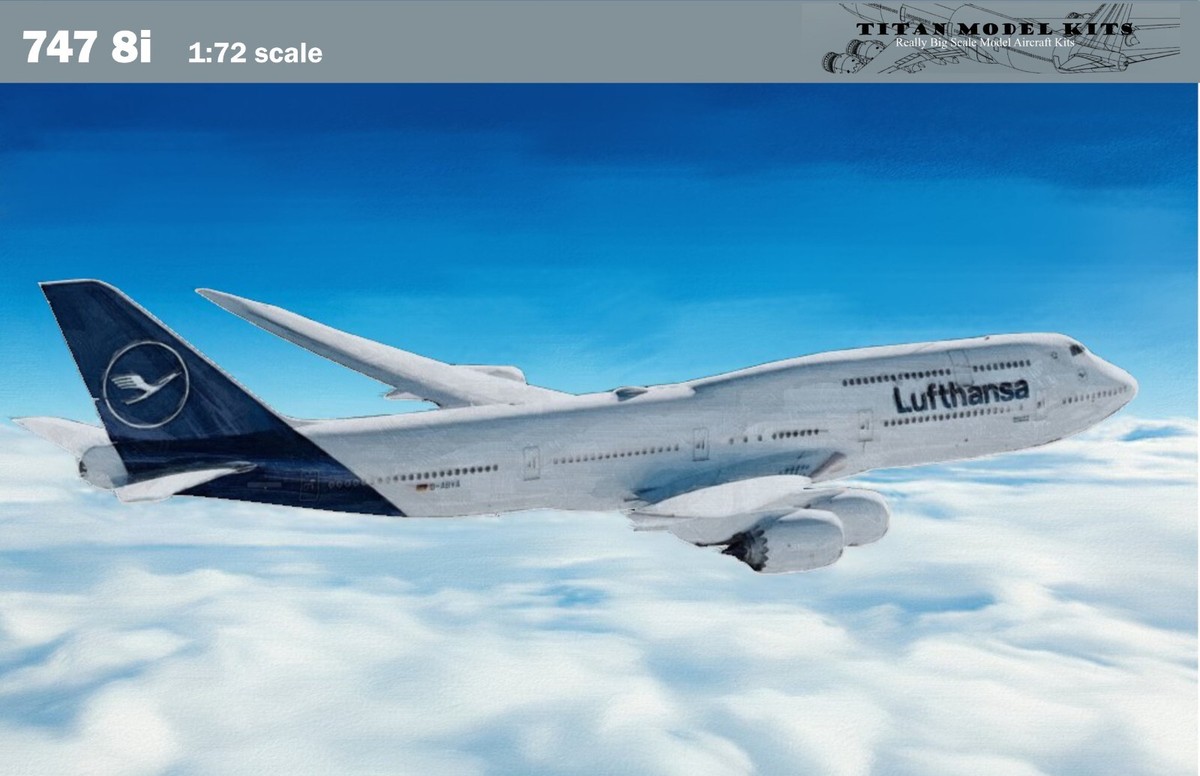 Titan Model Kits 1:72 747-8i | eBay