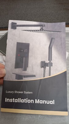 Luxury Shower System Ultimate Shower Experience 12 Inch Rain Shower System Black