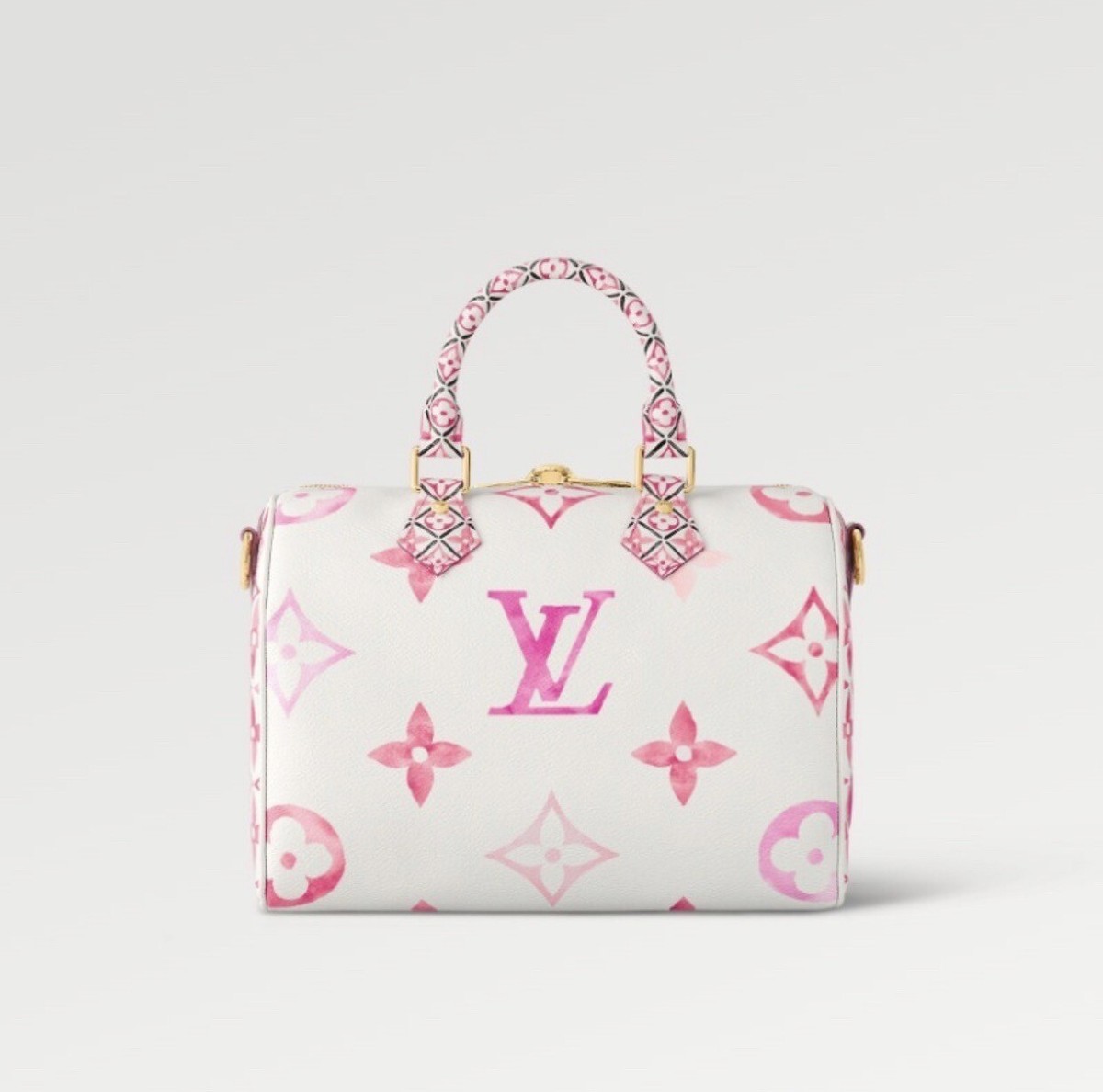 Louis Vuitton Speedy 25 Bandouliere Rose Pink Giant Monogram  