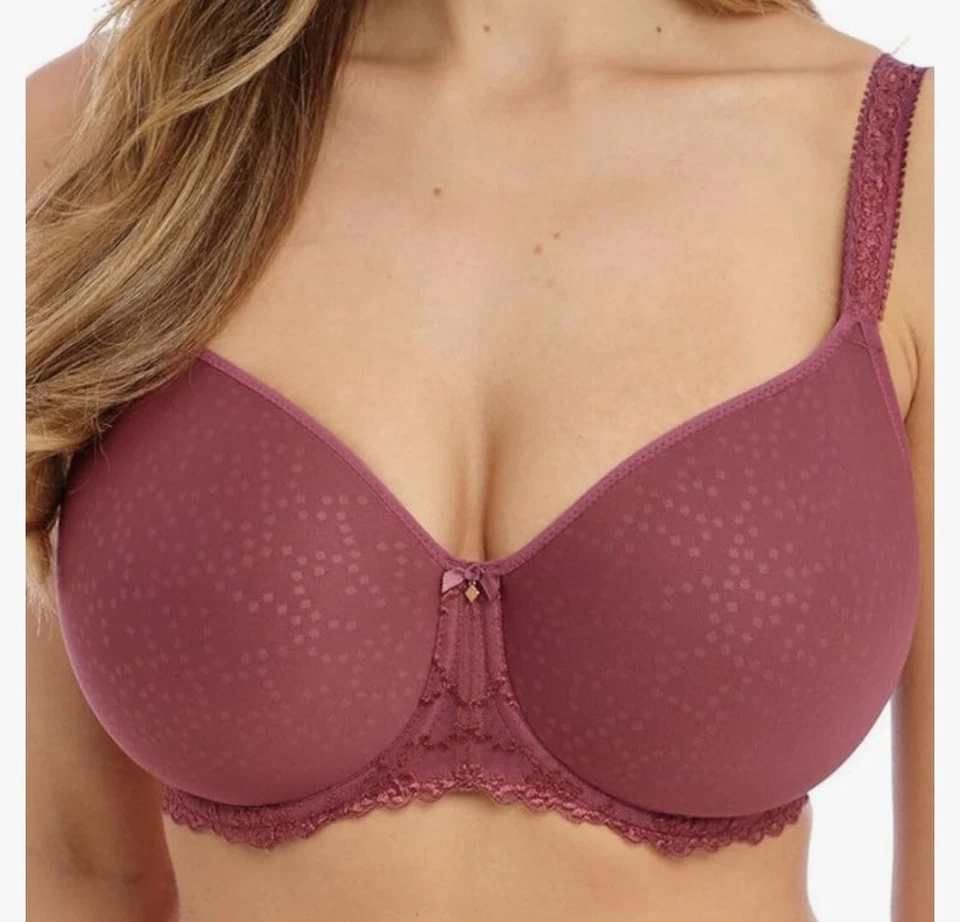 Sujetador Fantasie Mujer Talla #30K Palisandro Con Aros Espaciador Camiseta Nuevo Foto 2 de 4