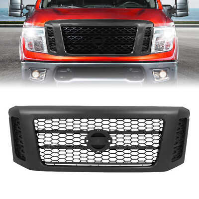 For 2017-2019 Nissan Titan XD #62310-EZ55D Midnight Edition Grille Assembly NEW