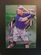 2018 Justin Smoak Topps Hi Tek Green Autograph HT-JS 89/99 Nrmt