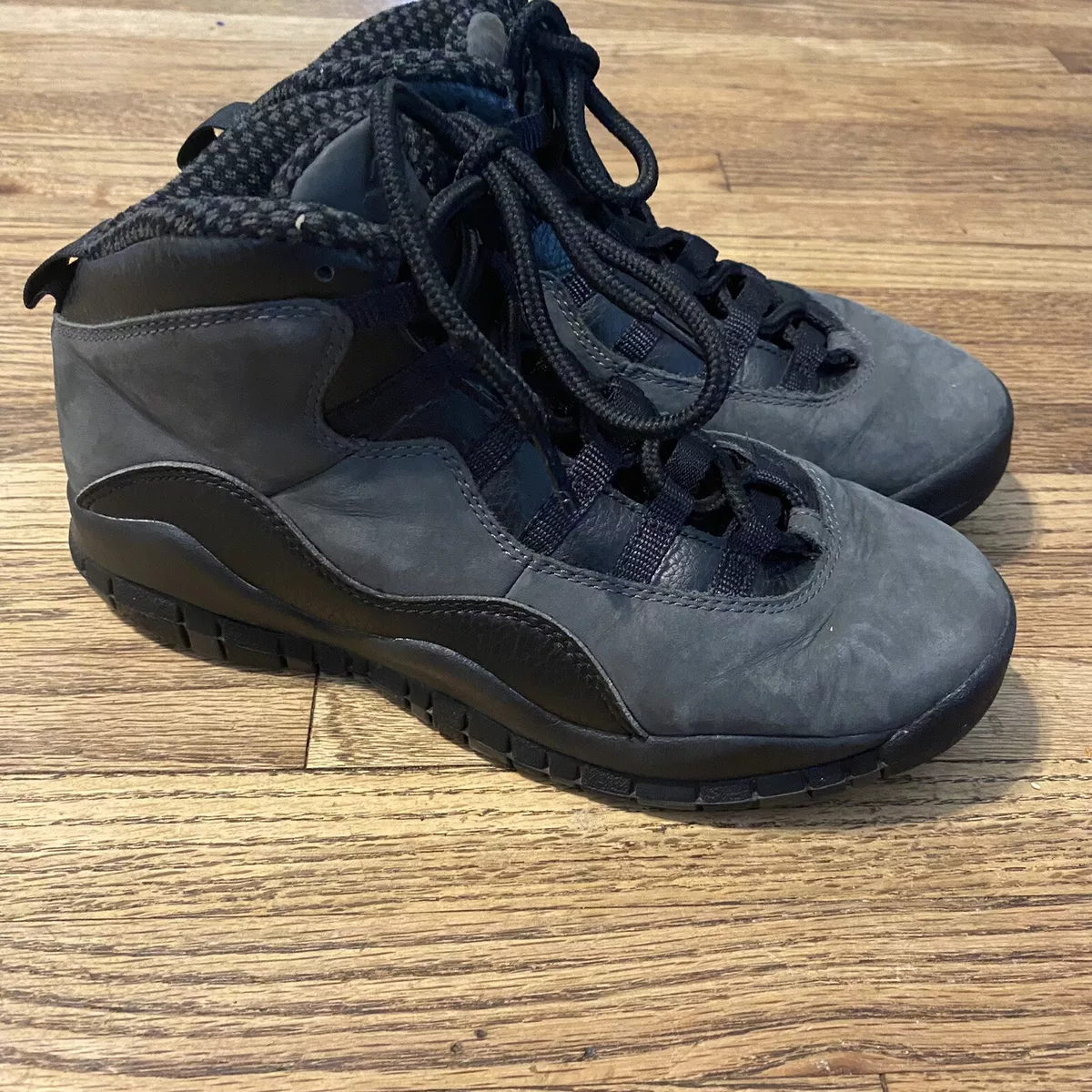 NIKE AIR JORDAN 10 RETRO BG Dark Shadow Red Black 310806 002 Size 5Y Women s 6.5