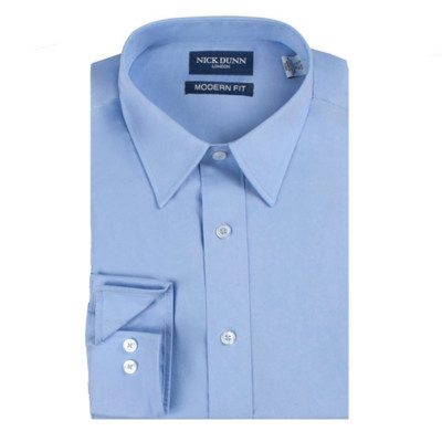 nick dunn dress shirt Nick Dunn London Dress Shirt Mens Large 16.5, 34/35 Long sleeve Button  Front