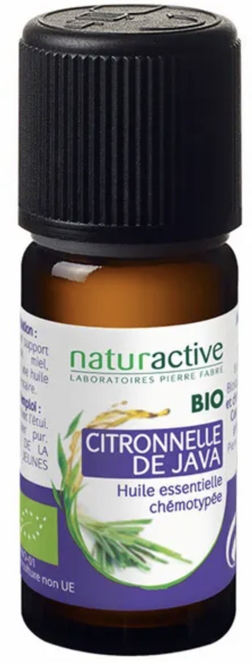 Citronnelle de Java bio Naturactive huile essentielle 10ml pure et répulsive pour diffuseur