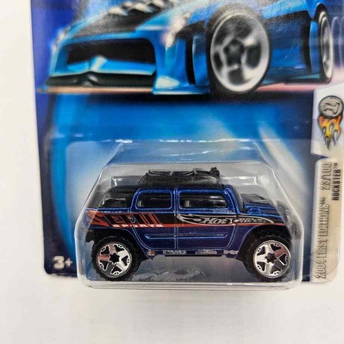 2004 First Edition Rockster Hummer Blue Hot Wheels 23/100, Die Cast, 4X4 Toy - Bild 5 von 6