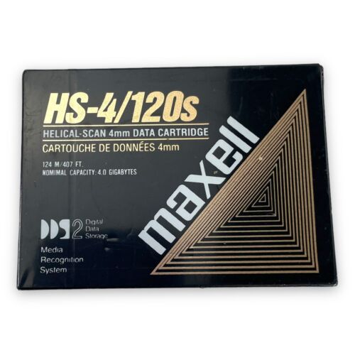 Maxell  HS-4/120S 4mm DDS-120 DDS-2 4GB/8GB Data Tape Cartridges Sealed Single - Afbeelding 1 van 3