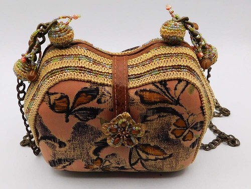 Vintage Mary Frances Hand Made 3D Floral Beaded Evening Handbag Shoulder Purse - Picture 3 of 24