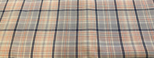 PEACH/NAVY COTTON PLAID, 13" x 60" WIDE