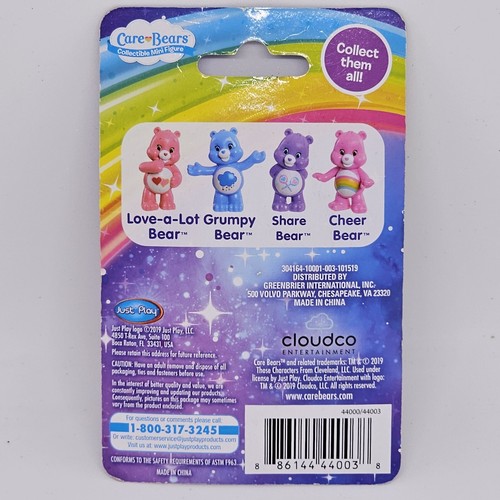 MINI FIGURA DE PLÁSTICO DE OSO JUST PLAY CARE LOVE-A-LOT OSO NUEVO 2". - Imagen 5 de 12