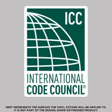 International Code Council, ICC, High Quality Vinyl Stickers