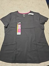 Scrubstar Women's Solid Black Ethical Fabric Scrub Top Size S