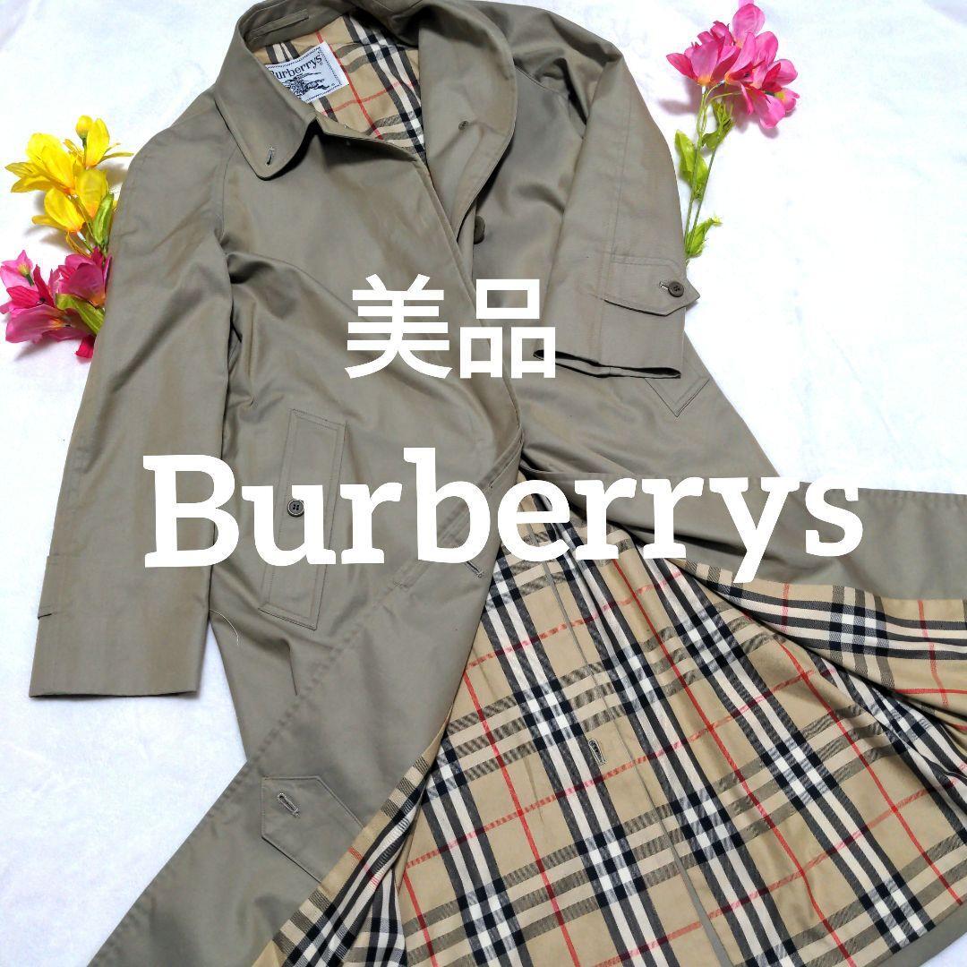 Db37 Burberrys Soutien Collar Coat Nova Check Women'S L Women's