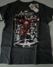 Marvels Avengers Assemble Iron Man Kids Shirt Size 7 Gray New With Tags