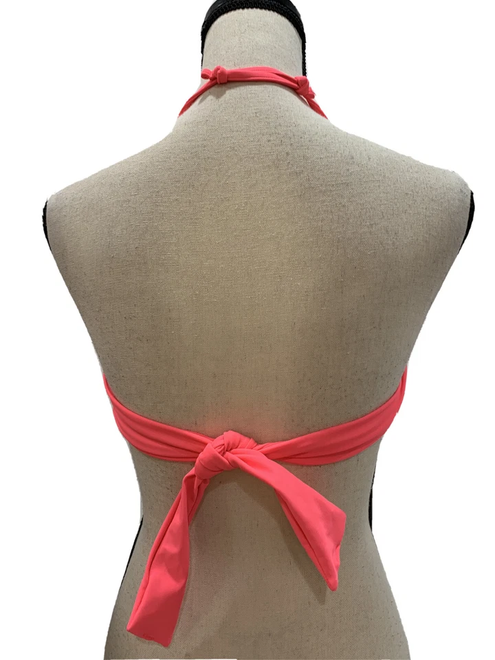 Top de bikini Under Armour HeatGear brillante coral lazo trasero talla pequeña Foto 2 de 4