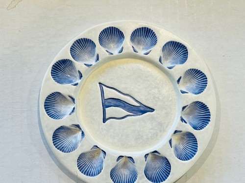 SALT MARSH POTTERY 6" Round Scallop Plate Coaster Trophy - Picture 3 of 6
