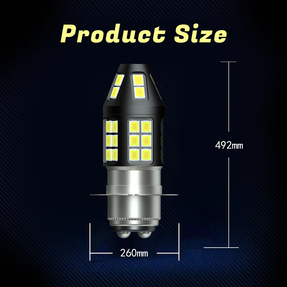 Faros LED P15D H6M para Kawasaki KFX450R 2008-2011 KFX400 2005-2006 Foto 2 de 4