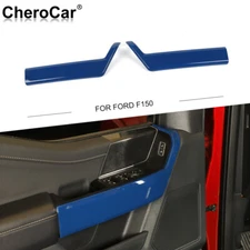 2X Inner Front Door Handle Panel Cover Trim Bezel For Ford F150 2021-2023 Blue
