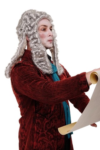 Carnevale Parrucca Nobile Barocco Renaissance Richter Lord Grigio WIG002-K309
