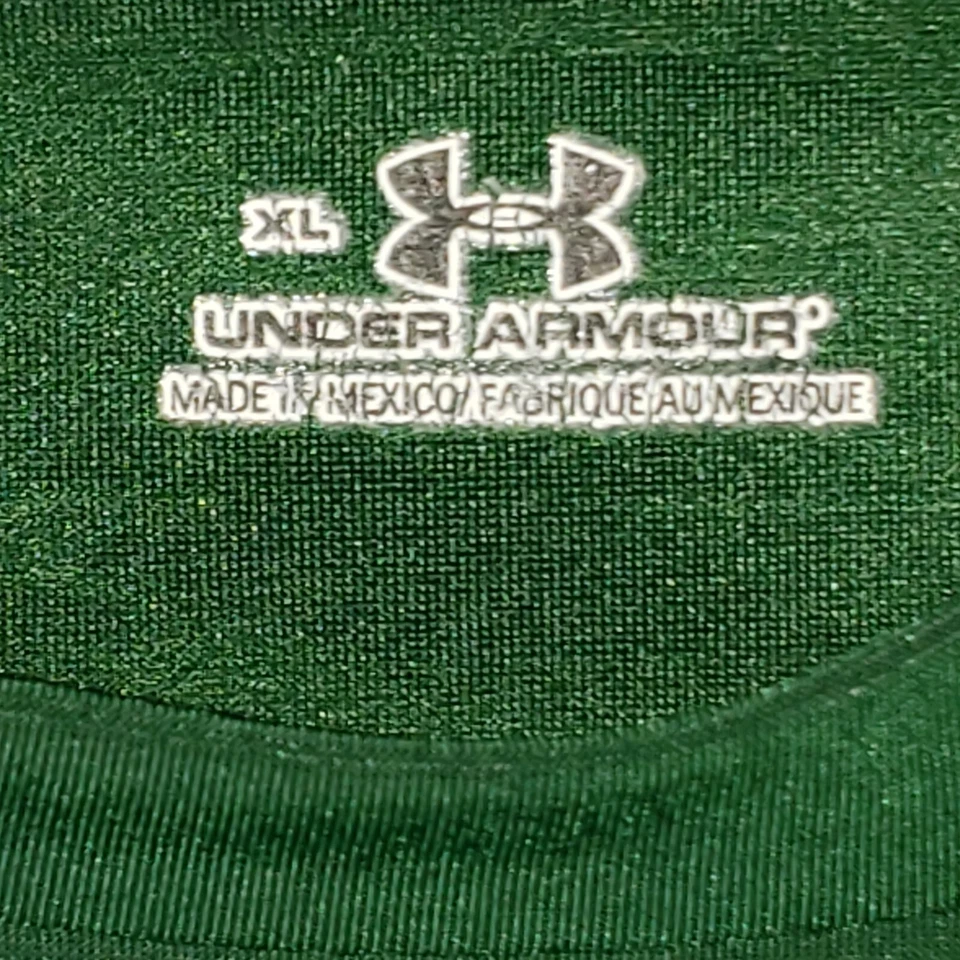Under Armor Heatgear 宽松男孩 XL 码绿色和白色运动 T 恤 — 第 3/3 张图片
