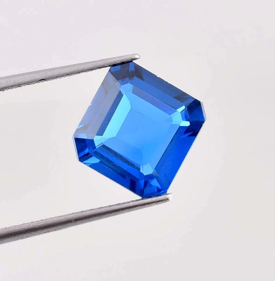 Piedras preciosas de turmalina Mozambique azul océano natural de 9 x 9 mm 4,60 quilates certificadas Foto 2 de 4