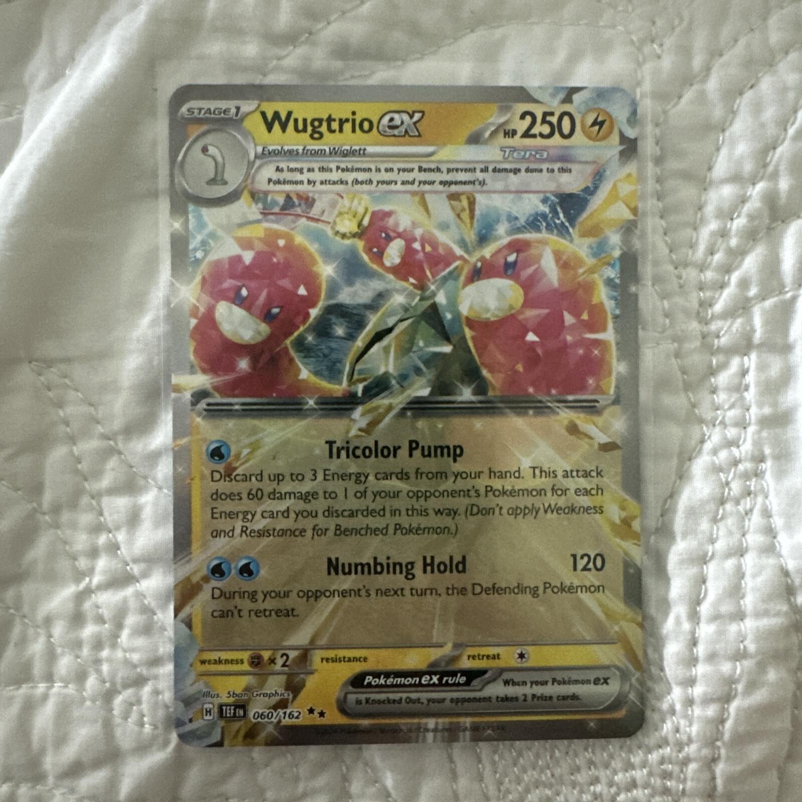Wugtrio ex - 060/162 Temporal Forces Double Rare Pokemon - NM/MINT