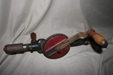 Early CRAFTSMAN Vintage 2 speed Hand Crank Breast Shoulder Drill Level Intact