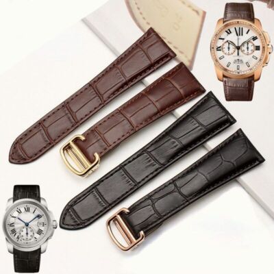 Echtleder Uhrenarmband passend für Cartier Tank Claire London Solo Uhrenarmband