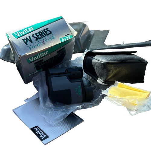 Vintage Vivitar 8x22 PV Series Point of View Binoculars In Box Case Manual eBay