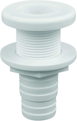 Attwood 3874-3 Polypropylene Durable Thru-Hull Connector Fitting, Wht FREE  SHIP