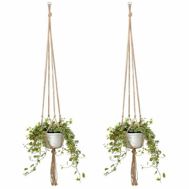 Handgemacht Hänge Pflanz Korb Blumenampel Pflanzen Hängetopf Metall Ring Deko